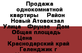 Продажа однокомнатной квартиры. › Район ­ Новый Атовокзал › Улица ­ Фрунзе › Дом ­ 24 › Общая площадь ­ 42 › Цена ­ 2 500 000 - Краснодарский край, Геленджик г. Недвижимость » Квартиры продажа   . Краснодарский край,Геленджик г.